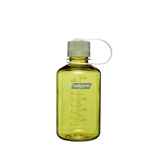 Image of Nalgene 16 oz Narrow Mouth Water Bottle, Thrill & Motion, Endive w /Oil Green