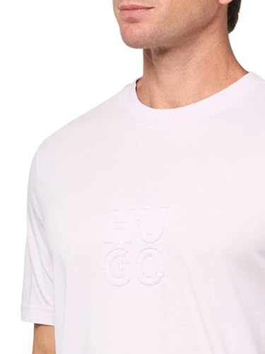 HUGO Men's Stacked Tonal Logo Cotton T-Shirt3