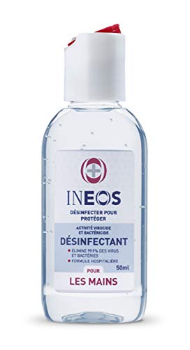 INEOS Hygienics - Gel Hydroalcoolique de Poche (50 ml) - Désinfectant pour les Mains - Formule Hospitalière, Efficace contre 99,9% des Virus et des Bactéries Cover