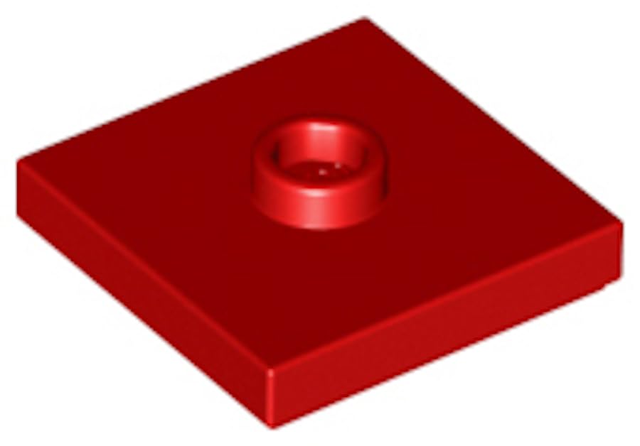 LEGO Plate, Modified 2 x 2 with Groove and 1 Stud in Center (Jumper) Part number 87580 (Red, 10, Bricks) โ image 1