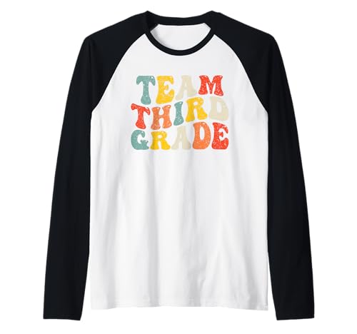Team Third Grade Back to School Teacher Boys Kids 3rd Grade Camiseta Manga Raglan
