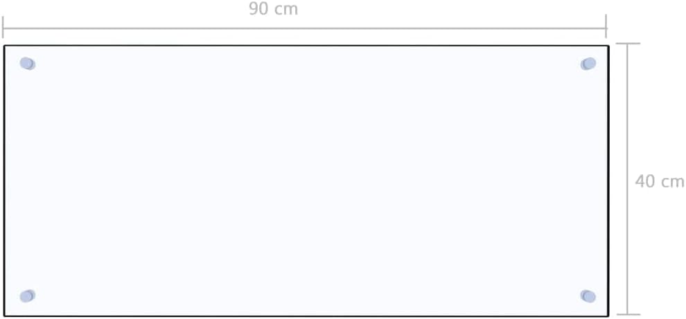 YAFF Kitchen Backsplash, Tempered Glass Wall Protector Splash Guard for Dining Room, Oil Water Proof, Easy to Clean, 35.4 x 15.7 x 0.24 inch - Clear