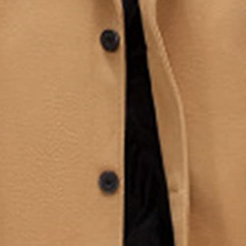 Maiyifu-GJ Men's Wool Blend Trench Coat Single Breasted Business Long Pea Coats Lightweight Notched Lapel Overcoat Jacket4