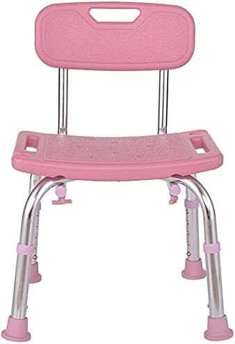 Asiento de baño antideslizante para ancianos y personas mayores, taburete de ducha de altura ajustable con respaldo, silla de ducha segura para discapacitados para una experiencia de baño cómoda