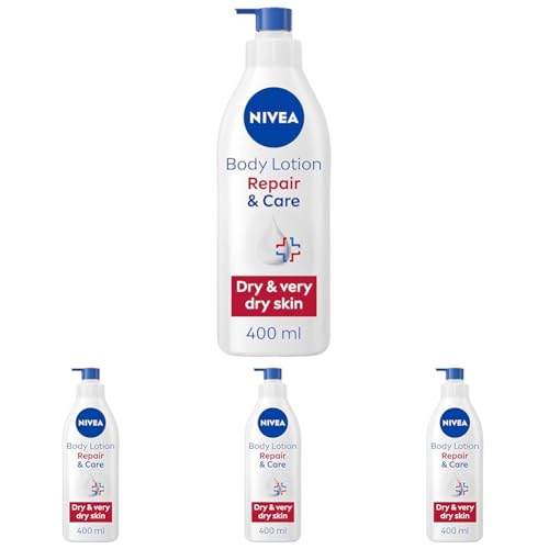 NIVEA Body Repair & Care (400 ml), 72H Moisture Body Lotion with Strengthening Formula, Skin Barrier Strengthening Moisturising Cream, Body Lotion for Dry Skin, With Niacinamide and Glycerin