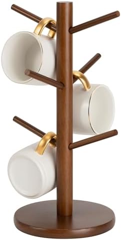 MyLifeUNIT Mug Holder Tree, Coffee Cup Holder with 6 Hooks (Brown...