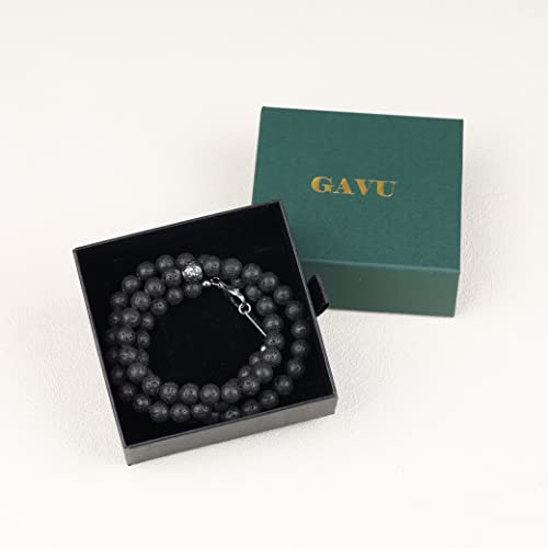 Gavu Lava Crystal Beaded Necklace For Men 24" #TOP6