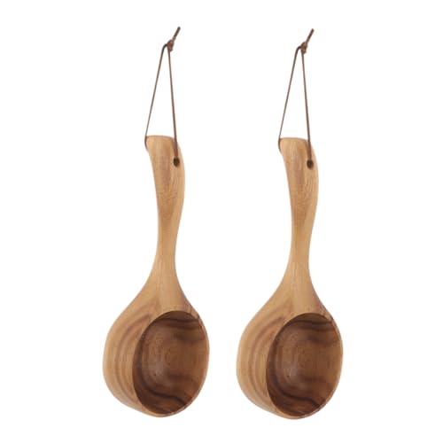 Cabilock 2pièces Cuillère à Eau à Manche Scoop Pratique pour Bain Sauna Design Ergonomique pour Lavage des Cheveux Accessoire Élégant pour Salle De Bains