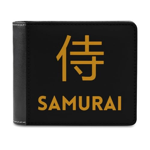 Samurai Logo Fashion Bifold Wallets for Men Women Slim & Thin Credit Card Holder Wallet Purse