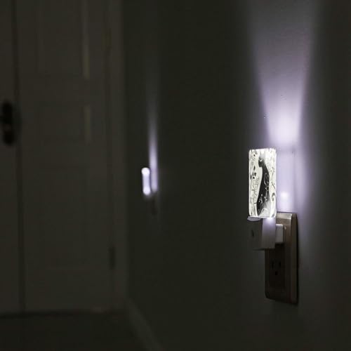 Image of Led Night Light, Black Cat Decorative Plug in Nightlights,with Smart Auto Dusk to Dawn Night Light for Bedroom, Kitchen, Nursery, Bathroom