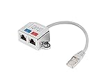 Transfert bidirectionnel lanberg AD 0026 S RJ45 vers fiche Femelle RJ45 2 x répartiteur Fast Ethernet Adaptateur T Gris