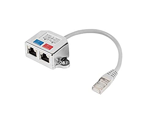 Lanberg Ad 0026 Della S Rj45 Maschio A Femmina Rj45 2 X Splitter Fast Ethernet Adattatore A T Grigio