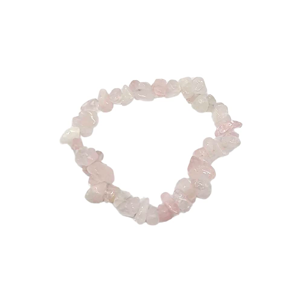 VIE Naturals Gemstone Chip Stretch Bracelet, Rose Quartz, One