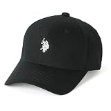 [U.S. Polo Assn.] [ユーエス.ポロアッスン] キャップ メンズ ローキャップ ロゴ刺繍 サイズ調整可能 綿100％ ツイル ベースボールキャップ 帽子 男女兼用 レディース 無地 ブラック F