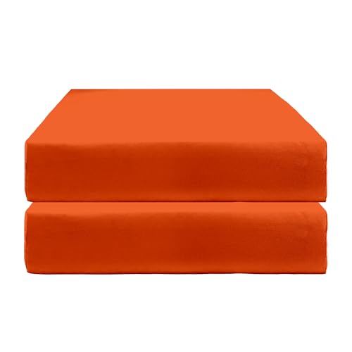 RSH DÉCOR Set of 2 Sunbrella Deep Seating Chair Cushions | 19” x 19” x 4" Seat | Water & Fade-Resistant | Outdoor Chair Cushion for Patio Furniture | Made in USA (Canvas Melon Bright Coral)