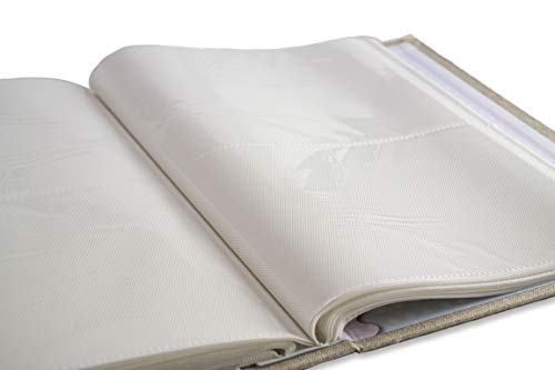 Fotoalbum mit Einsteckfächern 21 x 28 cm für 200 Fotos 13 x 18 cm, Einband aus blauem Baumwollstoff