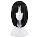 Produktbild JALAL Kurze Schwarze Perücke, Schicksal (Ryougi Shiki) Anime Cosplay synthetische Haar Perücke mit Pony Cosplay Kostüm Kostüm Karneval Party Hitzebeständige Faser Natural as Real