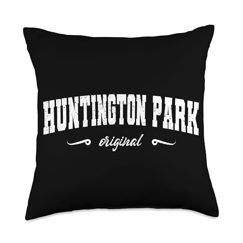 Huntington Park Retro Name Pillow