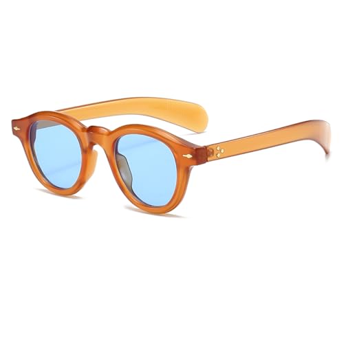 Image of JOVAKIT Trendy Round Sunglasses for Women Men 90s Retro Vintage Classic Fashion Round Frame Sun Glasses Black Shades