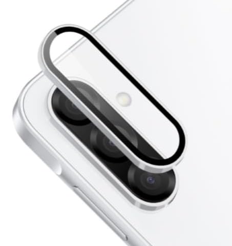 Astimi Camera Lens Protector for Samsung Galaxy A17 5G |Edge To Edge Full Coverage 9H Scratch Resistant Tempered Glass Metal Ring Guard| - Pack of 1 Piece (Silver)-image-38