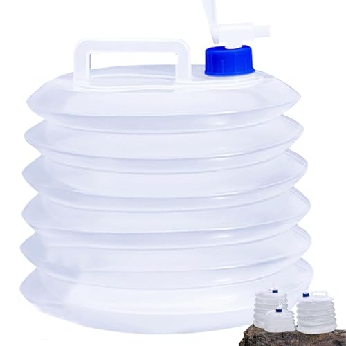 Contenitore d'acqua pieghevole con beccuccio, 3 l, portatile, pieghevole, caraffa per acqua, per campeggio, escursionismo, arrampicata, pesca, viaggi, picnic, kit di sopravvivenza di emergenza