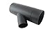 4 to 2-1/2 Inches 3 Way Y Connector with Openings OD 3-15/16 Inches and 2-7/16 Inches ABS Plastic for Dust Collector Systems 73455