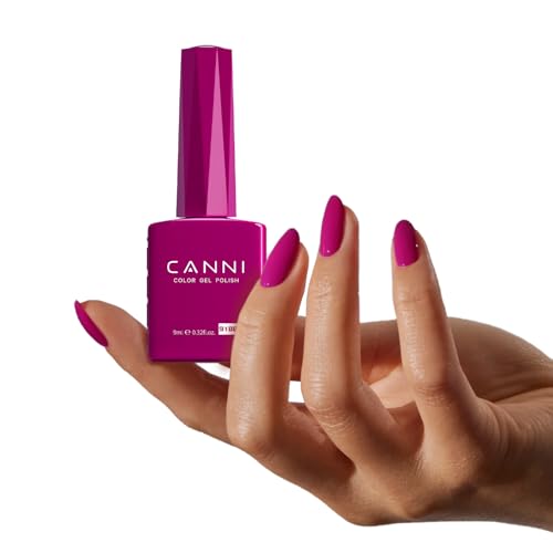 Image of CANNI Deep Purple Red Gel Nail Polish, 1Pcs Dark Berry Purple Gel Polish Color Soak Off U V Nail Manicure Salon DIY at Home