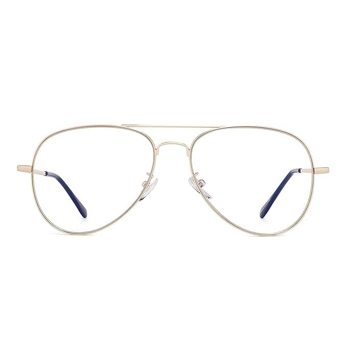 Image of Roshfort Unisex Aviator Blueray Block Uv Protected blue cut Computer Glasses spectacles Frame