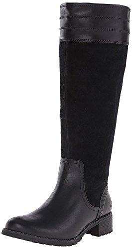 Timberland Women's Bethel Heights All Fit Tall Winter Boot, Black Euroveg/Suede, 7.5 M US
