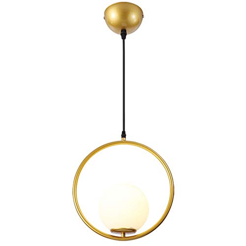 Gold pendant éclairage postmoderne en fer forgé durable et finitions or