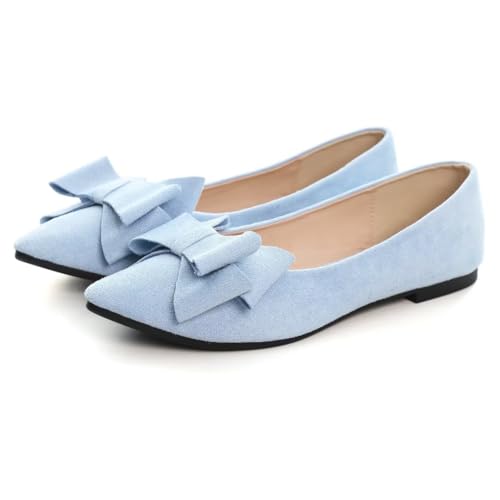 Image of TN TANGNEST Women Fashion Bowknot Flats Comfort Pointed Toe Dress Shoes