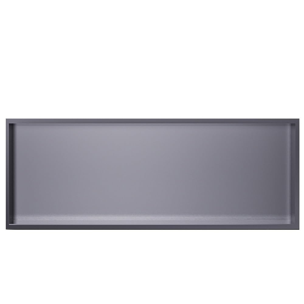 Niche de douche en acier gris mat 120 cm étagère de salle de bain design