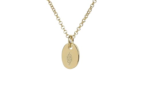 Collier serpent personnalisé sous forme de pendentif ovale, cadeau pour elle