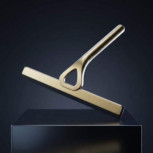 Image of Stainless Steel Squeegee Tools, Window Glassware Household Bathroom Squeegees Mirror Artifact Glass Brush for Scratch Glass Cleaner Gold Tile Ceramic Shower Squeegees