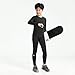Blaward Boys' Girls' Long Sleeve Compression Pant and Shirt Set, Youth Kids Base Layer Sport Athletic Tops Leggings Underwear