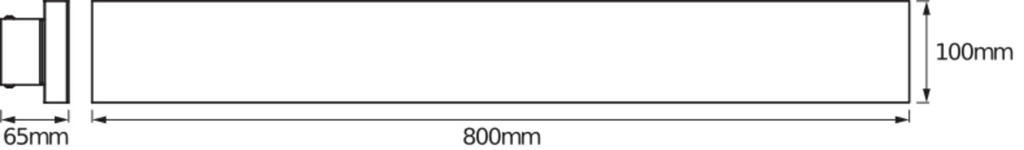 OSRAM SMART+ Matter PLANON FRAMELESS PANEL LED 800x100mm, 27W, 2000lm, 3000-6500K TW, Matter WLAN