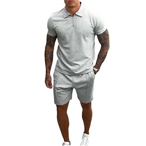 Polo + short de fitness homme XXL : survêtement d'été contre la chaleur