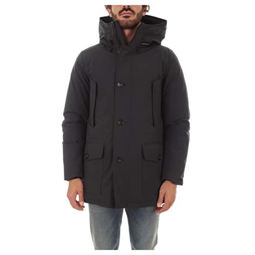 WOOLRICH TECH STRATCH Arctic Parka da Uomo Melton Blue, WOOU0327MR
