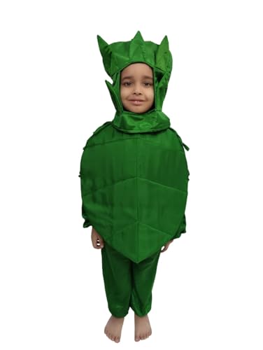 Image of BookMyCostume Spinach Palak Green Leafy Vegetable Kids Fancy Dress Costume 4-5 years