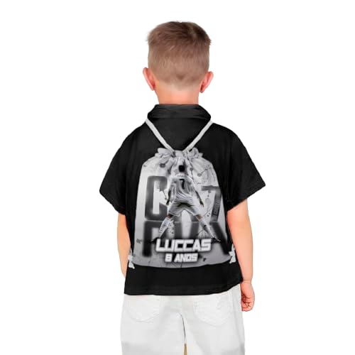 Mochilinha Bag Infantil Personalizado com Nome e Idade Cristiano Ronaldo CR7 Jogador (Mochilinha 20x30, Unidades, 05)