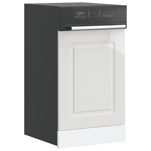 Gecheer Panel para lavavajillas Kalmar Blanco Brillo 45x1,5x67 cm,Panel Frontal Lavavajillas Cocina Proteger Electrodoméstico