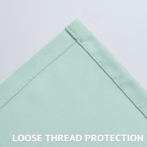 Image of COSVIYA Grommet Room Darkening Aqua Curtains 63 inch Length for Bedroom | Light Blocking Insulated Thermal Curtains for Living Room, Blackout Thick Polyester Window Drapes,38x63 inches, 2 Panels