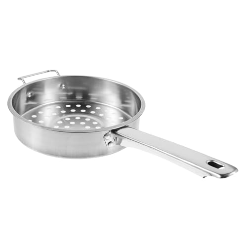 KICHOUSE Colador Inoxidable con Mango Cuchara Coladora Ergonómica para Pasta y Alimentos Gran Capacidad y Diseño Único para Cocina y Escurrido