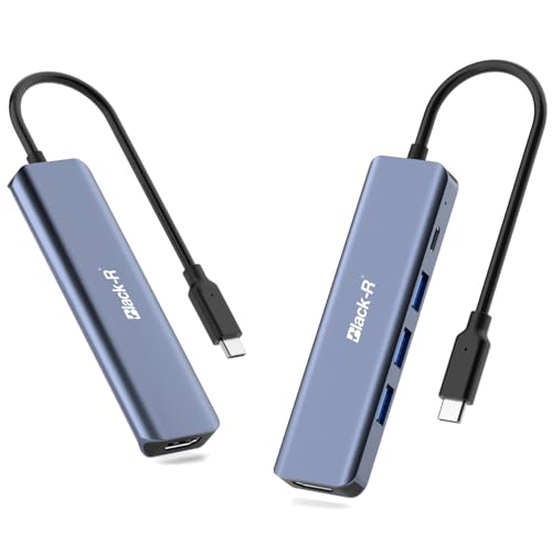 Image of Black-R 5-in-1 TypeC Docking Station with 4K HDMI,3xUSB 3.0 & TypeC 3.0 PD Charging 100W Port, for All Type C Devices- MacBook M3 /4, Laptop, PC, Thunderbolt 3 /4, Samsung S25 Ultra