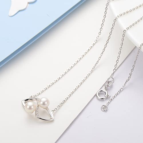 Collier perles d'eau douce rondes 5-6mm et argent 925 - 6