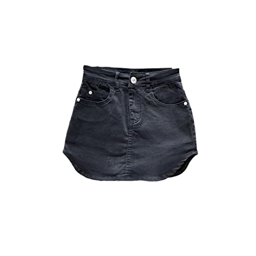 Jupe courte en jean Alloaone taille haute pour affiner la silhouette