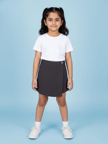 Image of KiddoPanti Girls Denim Over Lap Shorts