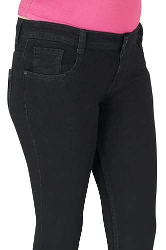 Image of TWGE - Women's Low Rise Skinny Fit Jeans - Single Button, Stretchable Denim Pants - Ankle Length - Stylish Casual Wear