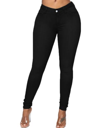 DURINM Vaqueros Elásticos Mujer Skinny Slim Jeans Elasticos Leggins con Bolsillos Elastica Cintura Alta Deportivos Push up Nina Comodos Jeggins Pants