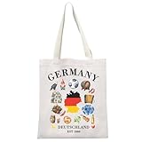 MEIKIUP Germany Travel Tote Bag Germany Vacation Gift Berlin Honeymoon Gift Germany Deutschland Souvenir (Germany TB)